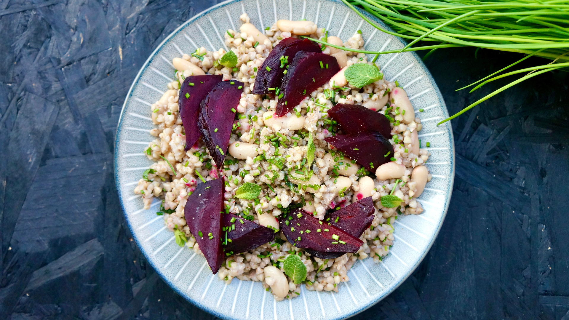 Vitaverse - Beetroot and White Bean Buckwheat Salad with Mint and Chives /Magnesium+/